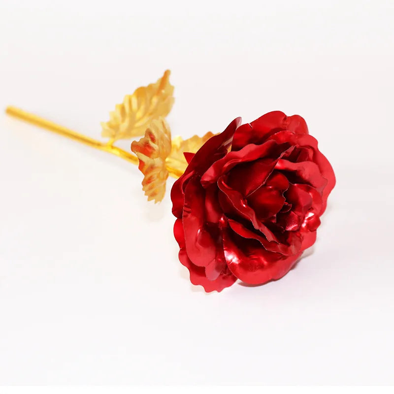 24K Plated Gold Rose Artificial Flower
