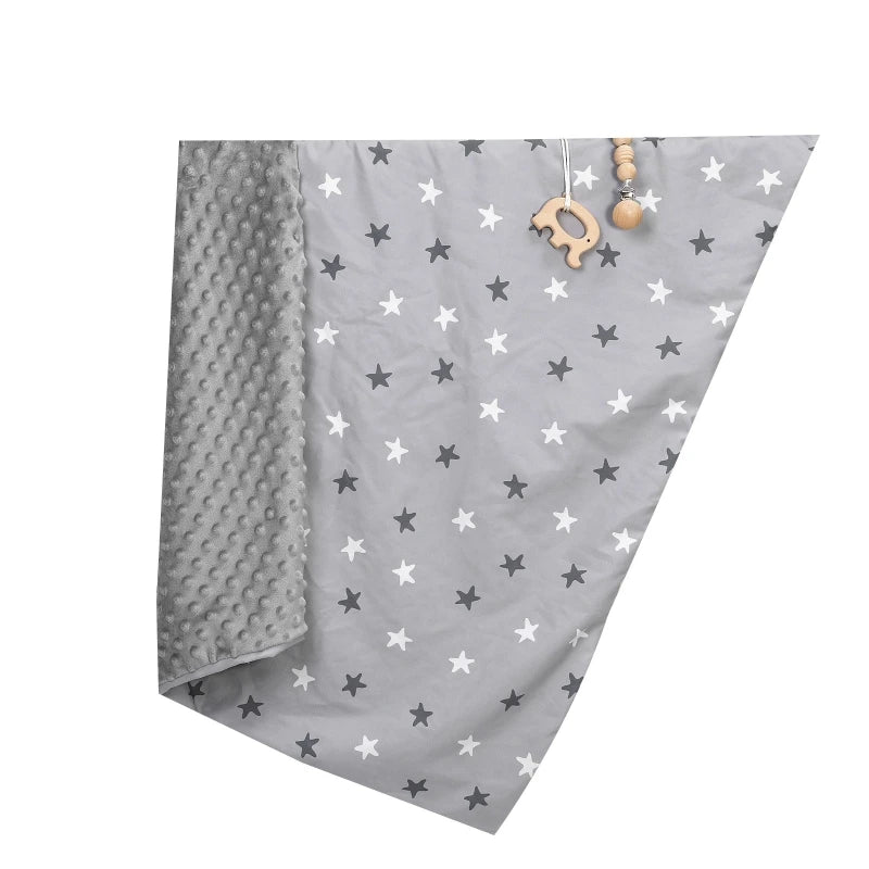 Newborn Baby Blanket Warm Swaddling Wrap Winter Autumn Toddler Dotted Quilt