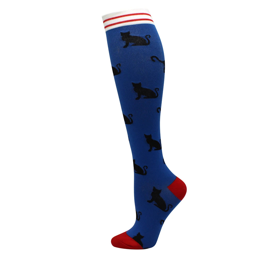 Running Compression Stockings Pressure Nursing Socks For Edema, Diabetes, Varicose Veins, Blood Circulation Sports Socks