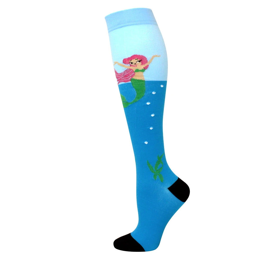Running Compression Stockings Pressure Nursing Socks For Edema, Diabetes, Varicose Veins, Blood Circulation Sports Socks