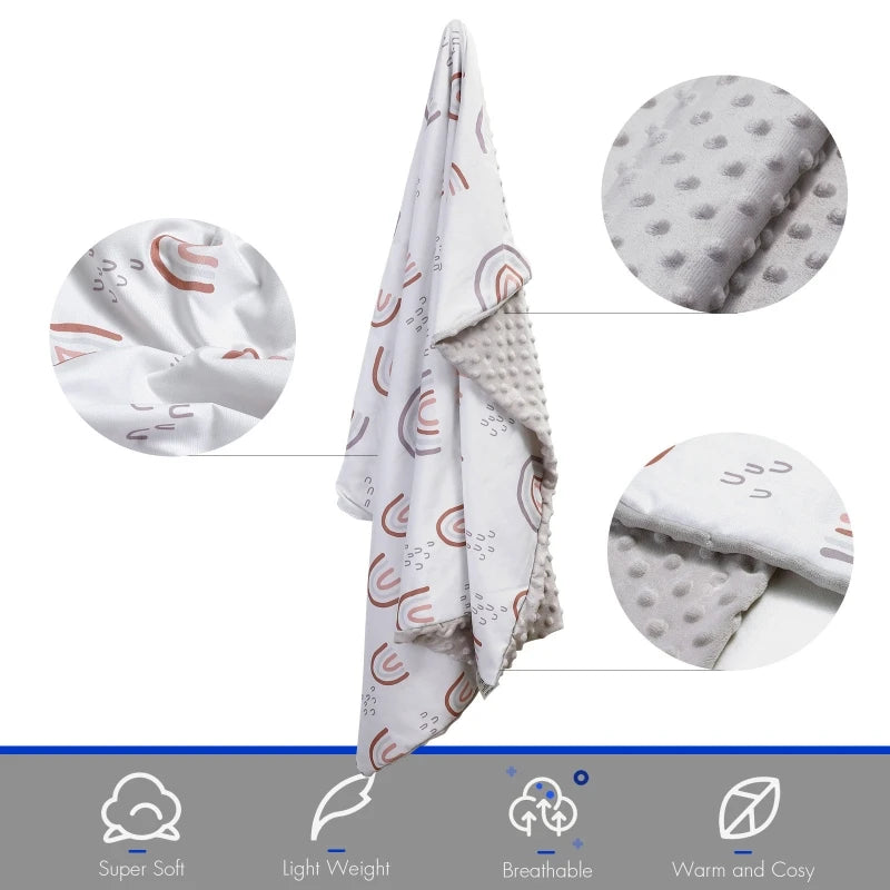 Newborn Baby Blanket Warm Swaddling Wrap Winter Autumn Toddler Dotted Quilt