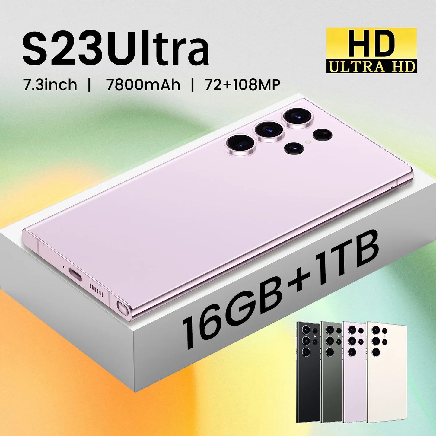 Ultra Crossover S23 ultra Smartphone 7.3 Inch High-definition Large Screen 5G Android 13 Phones