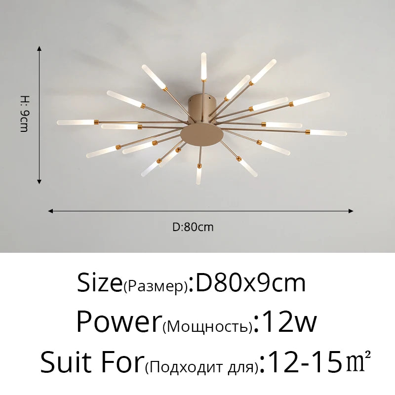 Modern Acrylic Ceiling LED Indoor Lighting For Bedroom Living Room or Kids Room Frame 175-260V