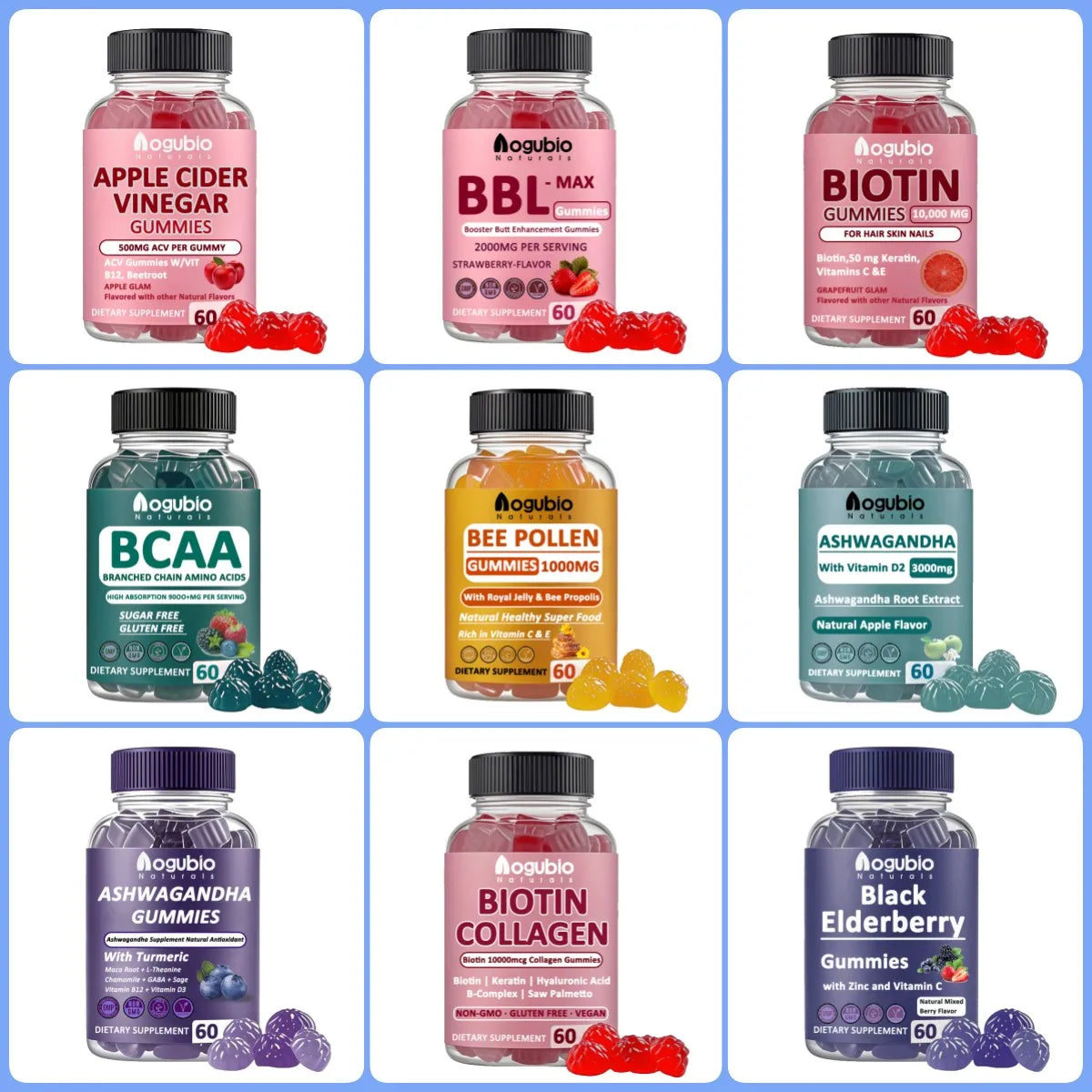 Vitamins Ashwagandha Gummies Vegan Root Extract Supplements