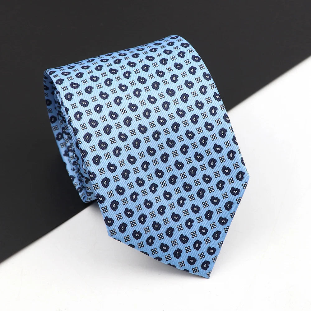 Novelty Men's Formal Ties 7cm Soft Silk Necktie
