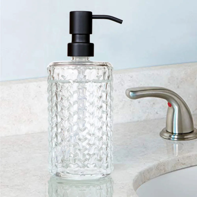 Transparent Bathroom Accessories Soap Bottle Dispenser