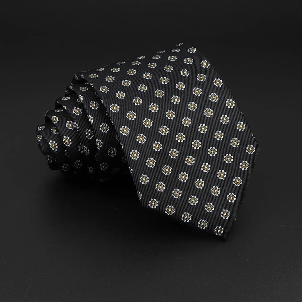 Novelty Men's Formal Ties 7cm Soft Silk Necktie
