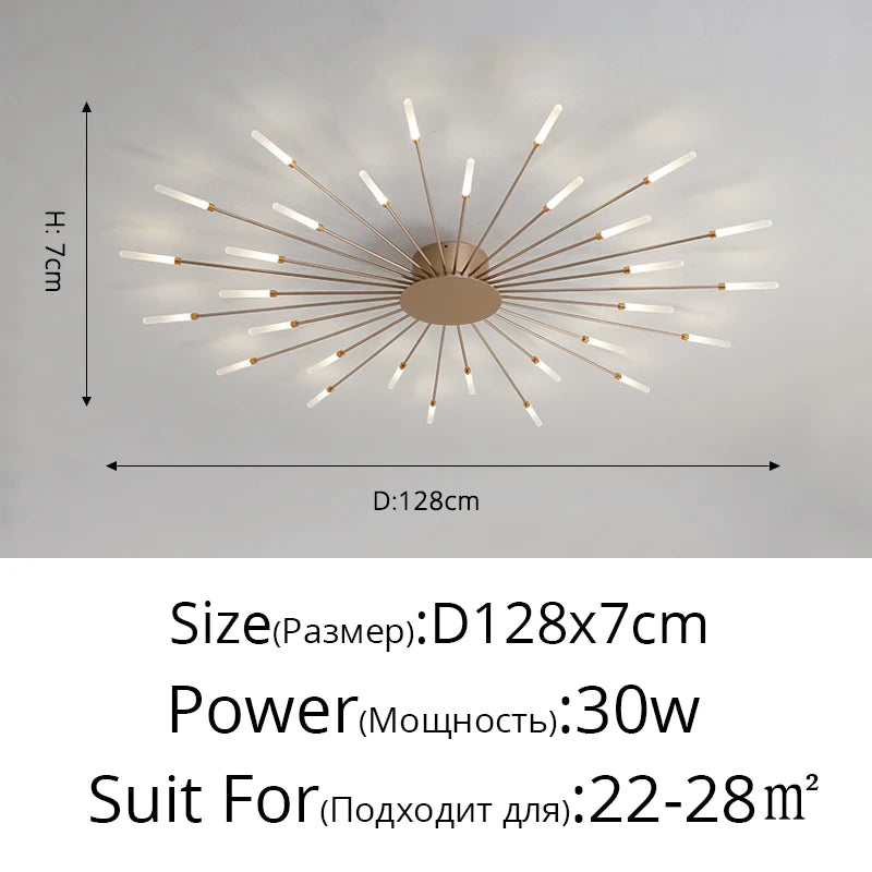 Modern Acrylic Ceiling LED Indoor Lighting For Bedroom Living Room or Kids Room Frame 175-260V