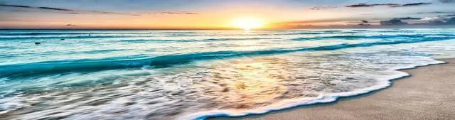 Beach Sunset Landscape Canvas Print