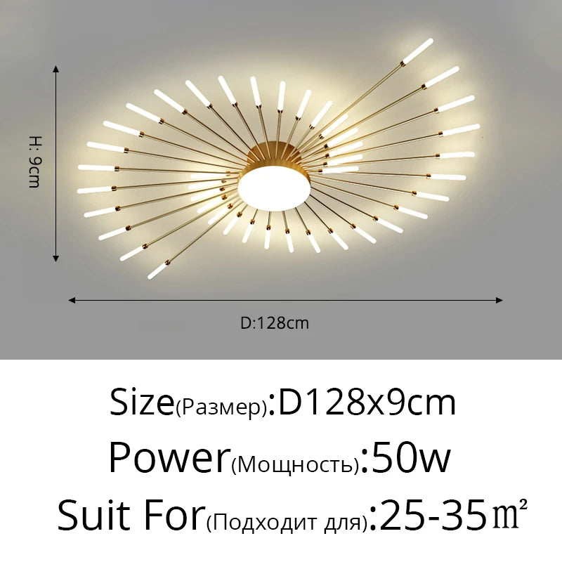 Modern Acrylic Ceiling LED Indoor Lighting For Bedroom Living Room or Kids Room Frame 175-260V