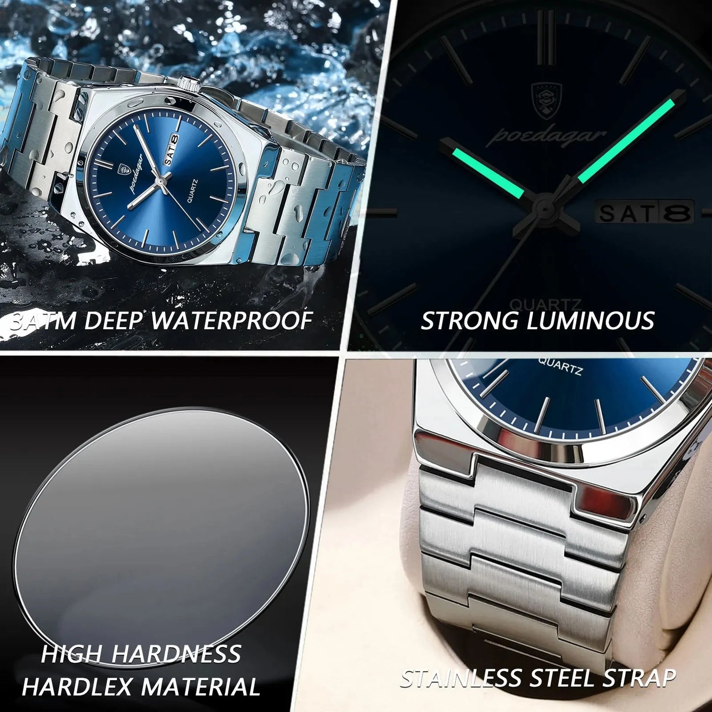Luxury Wrist Watch Men Simple Quartz Dial Clock Charming Bracelet