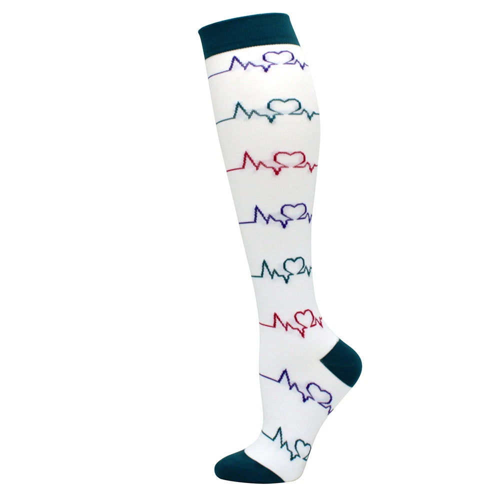 Running Compression Stockings Pressure Nursing Socks For Edema, Diabetes, Varicose Veins, Blood Circulation Sports Socks
