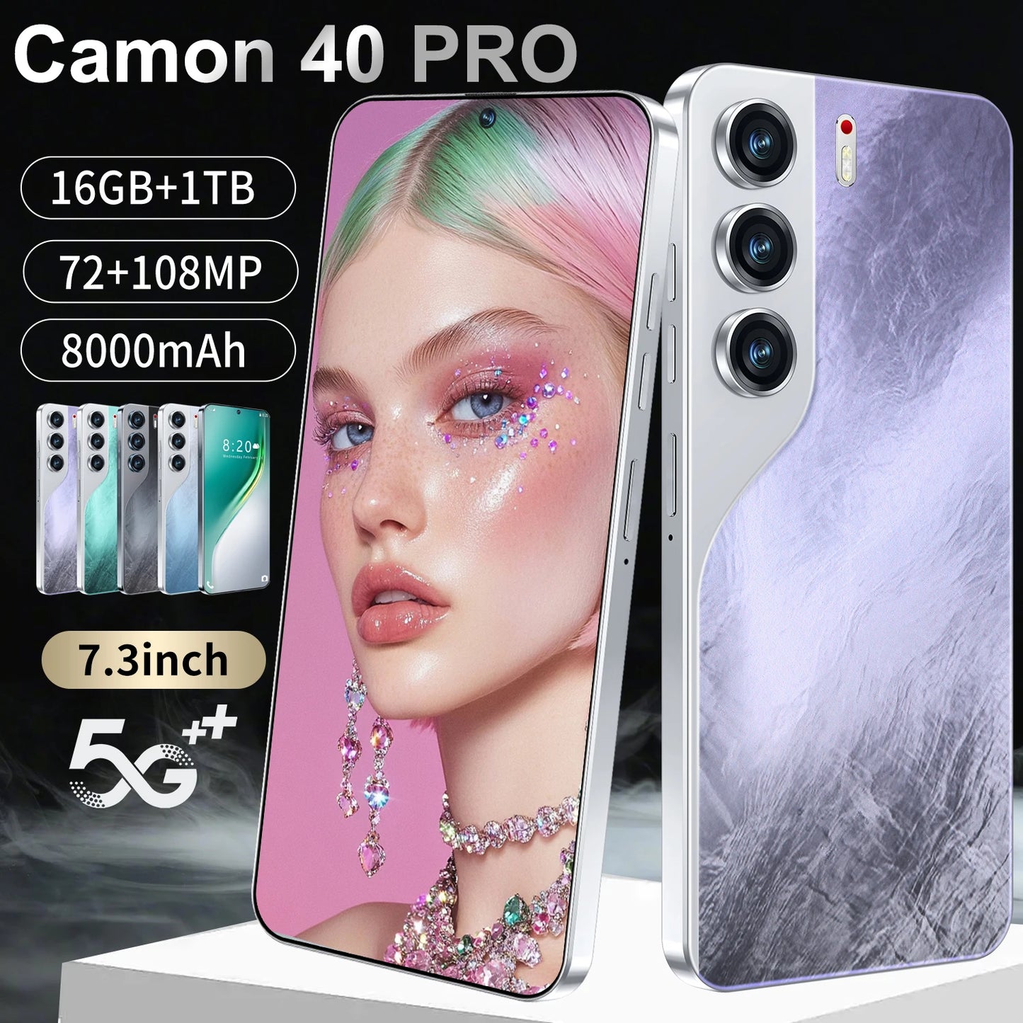 High Quality 40 Pro 5G Smartphone Unlocked Android 14 16GB+1TB Dual SIM Global LTE CDMA Mobile
