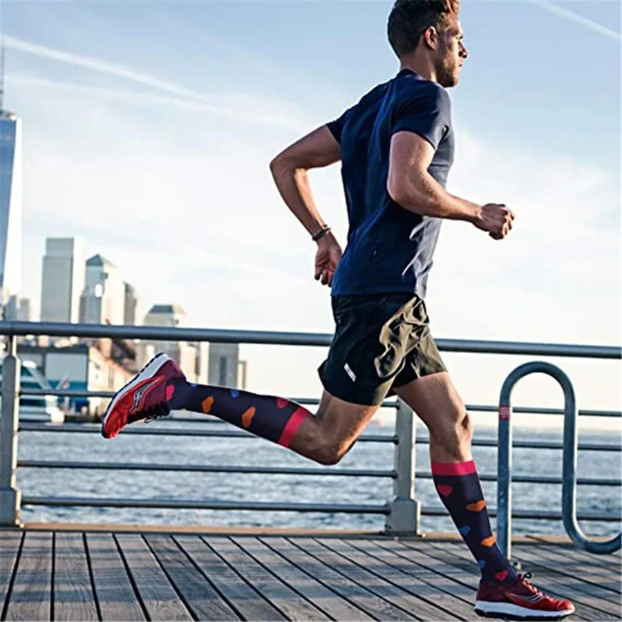 Running Compression Stockings Pressure Nursing Socks For Edema, Diabetes, Varicose Veins, Blood Circulation Sports Socks