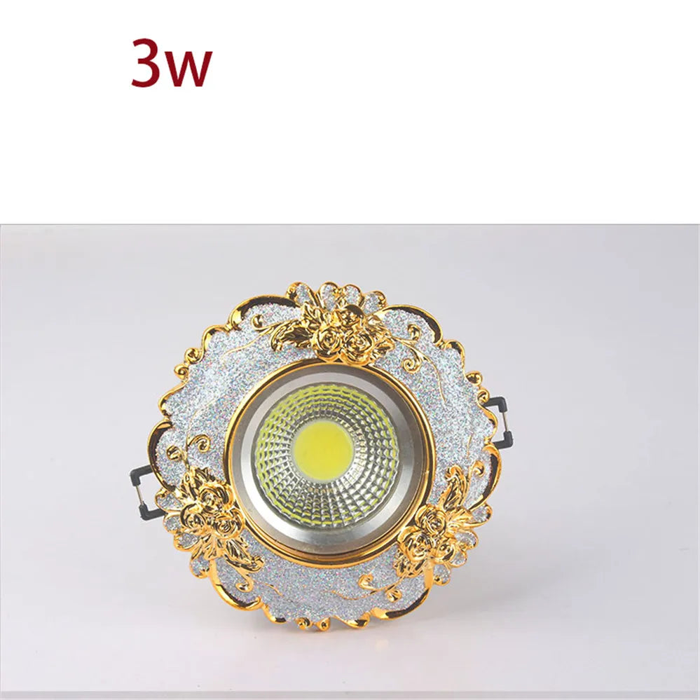 European Luxury Resin Gold Garland Ceiling Lamp 7.5 Cm Hole
