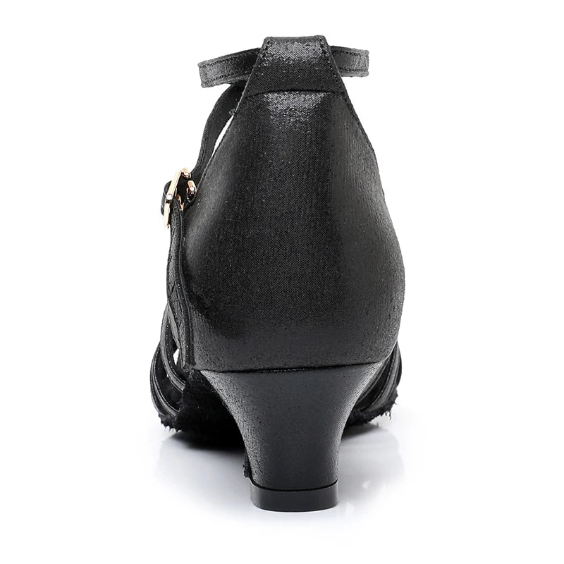Girls' Ballroom/Latin Dance Shoes with Microfiber Upper Cowhide Outsole Suedette Lining 4.5cm Heel-Stage Performance Shoes