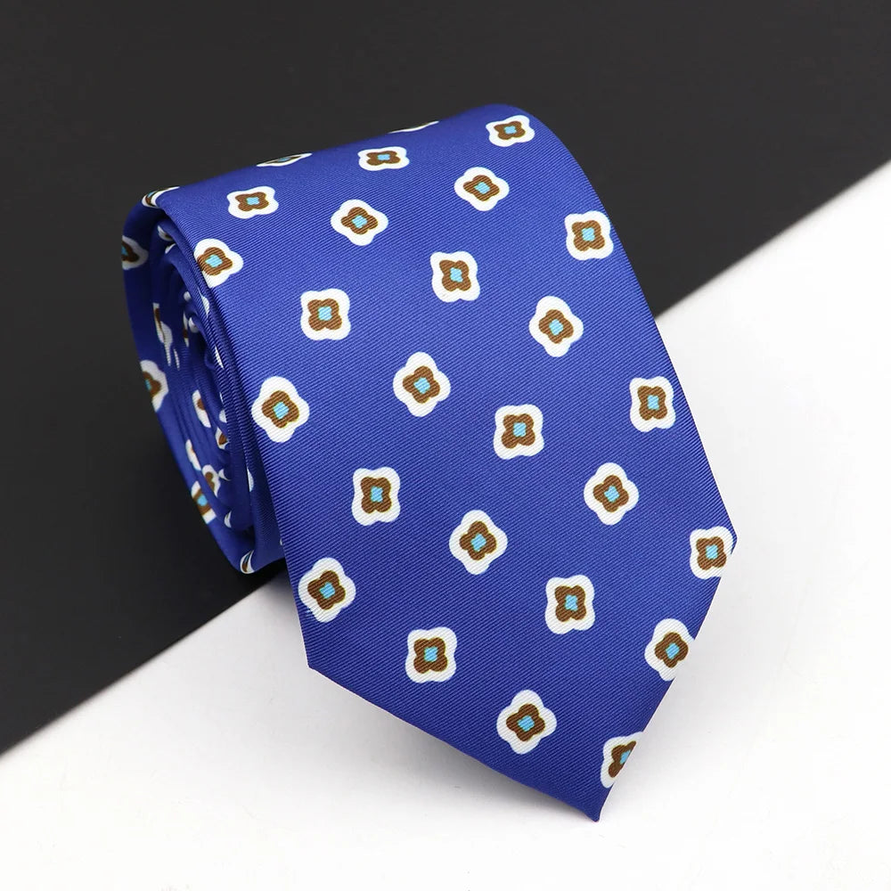 Novelty Men's Formal Ties 7cm Soft Silk Necktie
