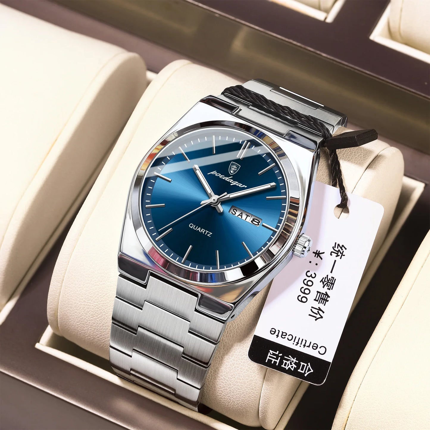 Luxury Wrist Watch Men Simple Quartz Dial Clock Charming Bracelet