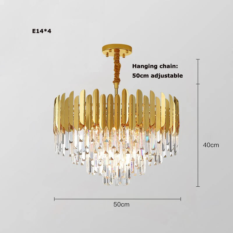 Gold Silver Desinger Dimmable LED Chandelier Lighting Hanging Lamps Lustre Suspension