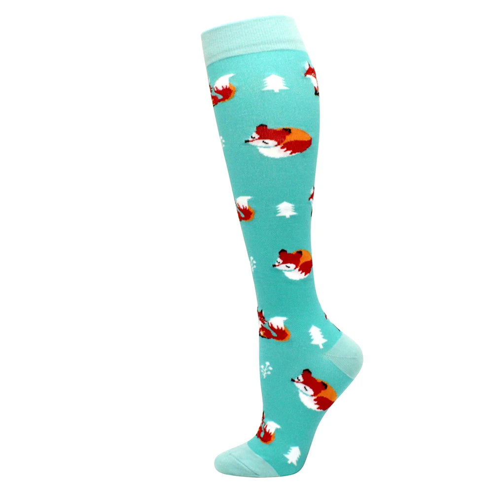 Running Compression Stockings Pressure Nursing Socks For Edema, Diabetes, Varicose Veins, Blood Circulation Sports Socks