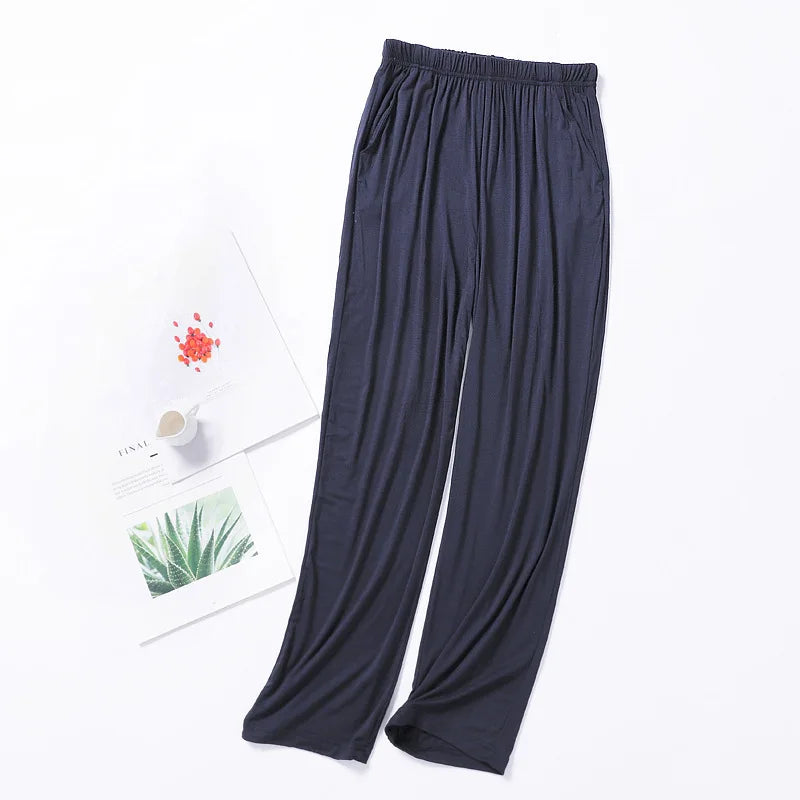 Summer Men Soft Sleeping Pajama Pants Spring Autumn 4XL
