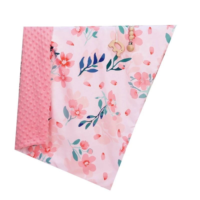 Newborn Baby Blanket Warm Swaddling Wrap Winter Autumn Toddler Dotted Quilt