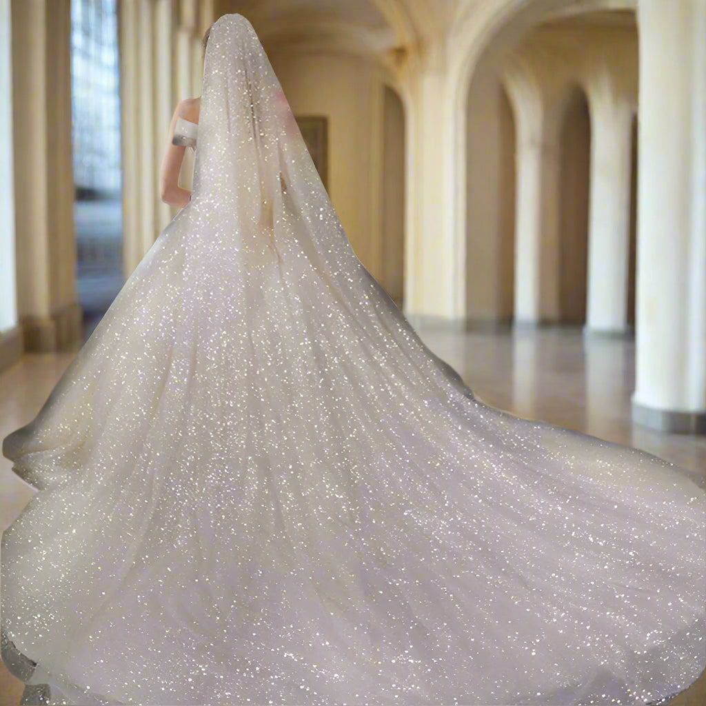 Luxury Cathedral Sparking Glitter Wedding Bridal Veil Long 3M/5M