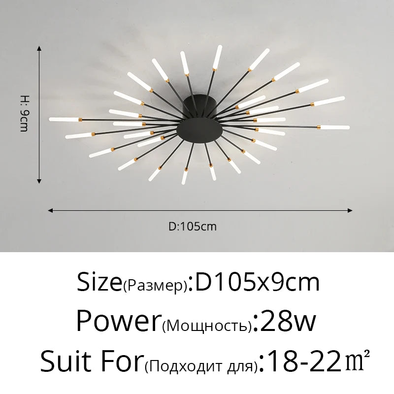 Modern Acrylic Ceiling LED Indoor Lighting For Bedroom Living Room or Kids Room Frame 175-260V