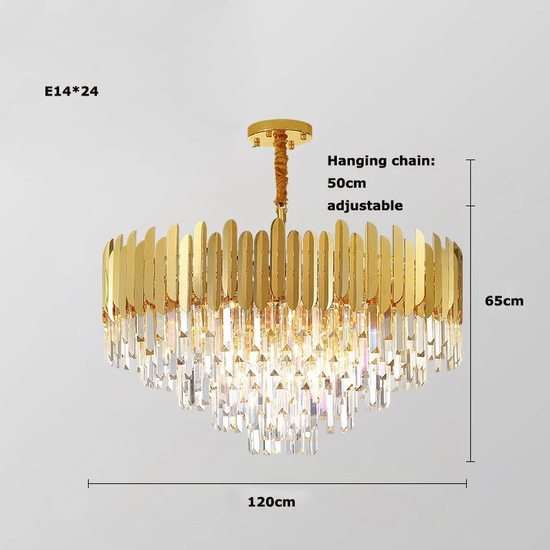 Gold Silver Desinger Dimmable LED Chandelier Lighting Hanging Lamps Lustre Suspension