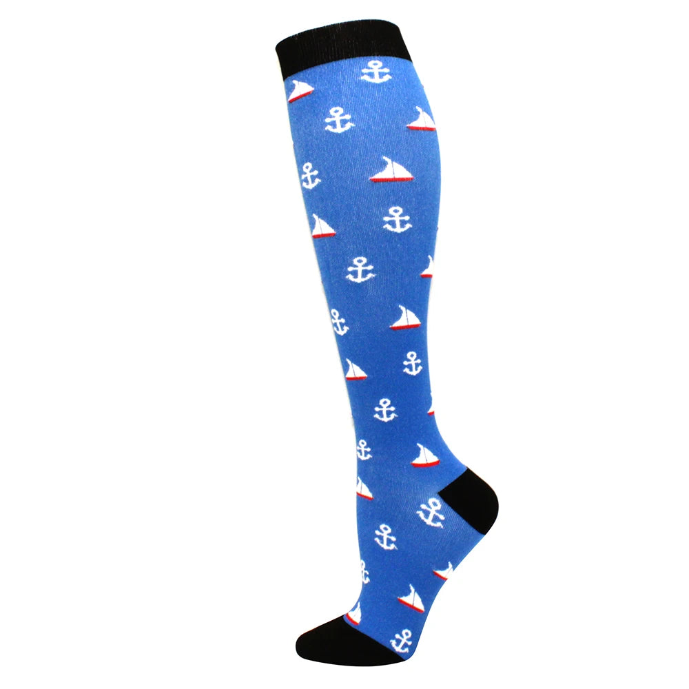 Running Compression Stockings Pressure Nursing Socks For Edema, Diabetes, Varicose Veins, Blood Circulation Sports Socks