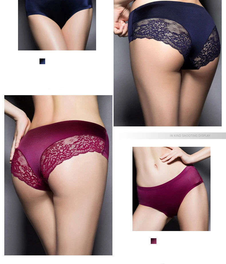 4pcs Lace Panties Women Seamless Underwear Plus Size