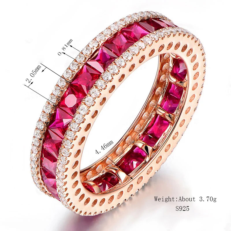 Women Fine Jewelry 925 Sterling Silver Round Vintage Antique Band Ring With Clear Zircon Blue