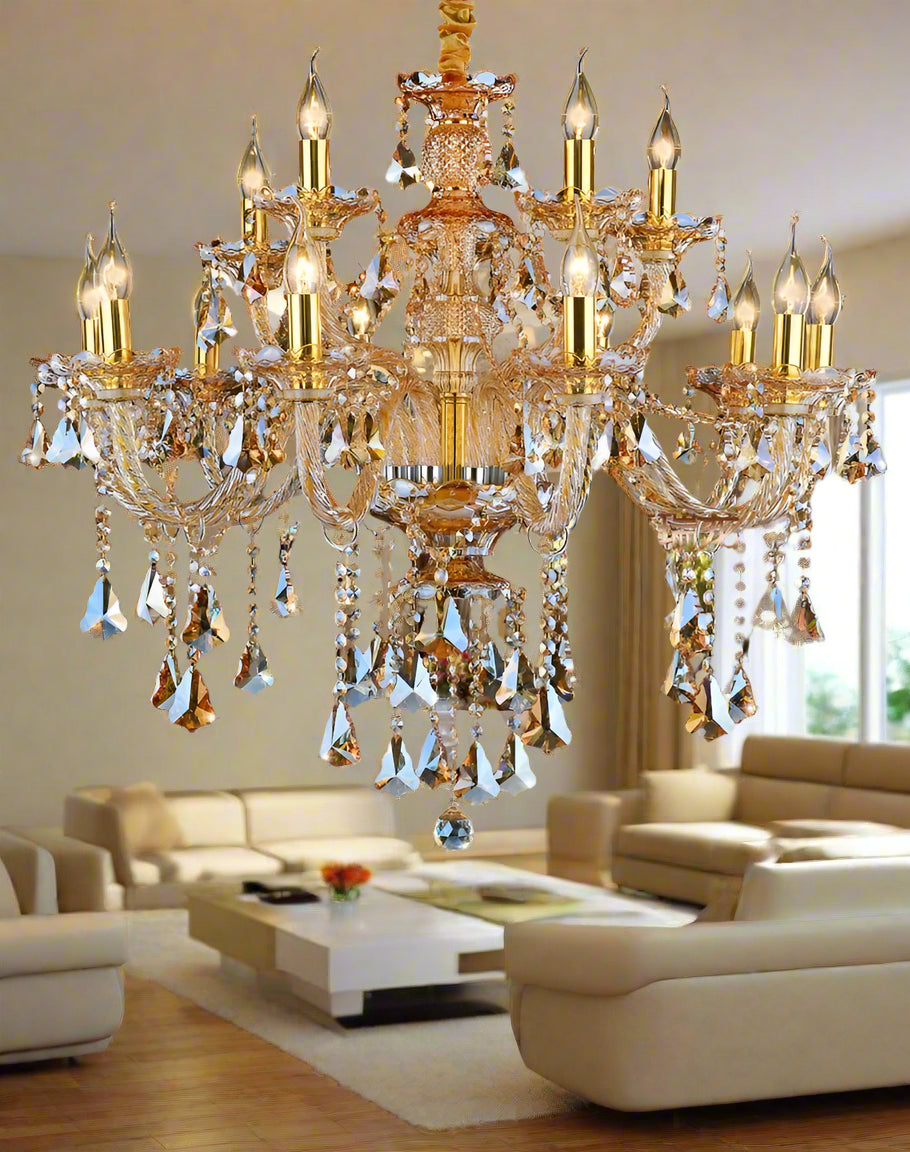 Modern Tiffany Crystal Chandelier Living Room