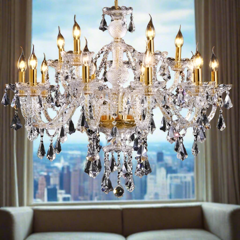 Modern Tiffany Crystal Chandelier Living Room