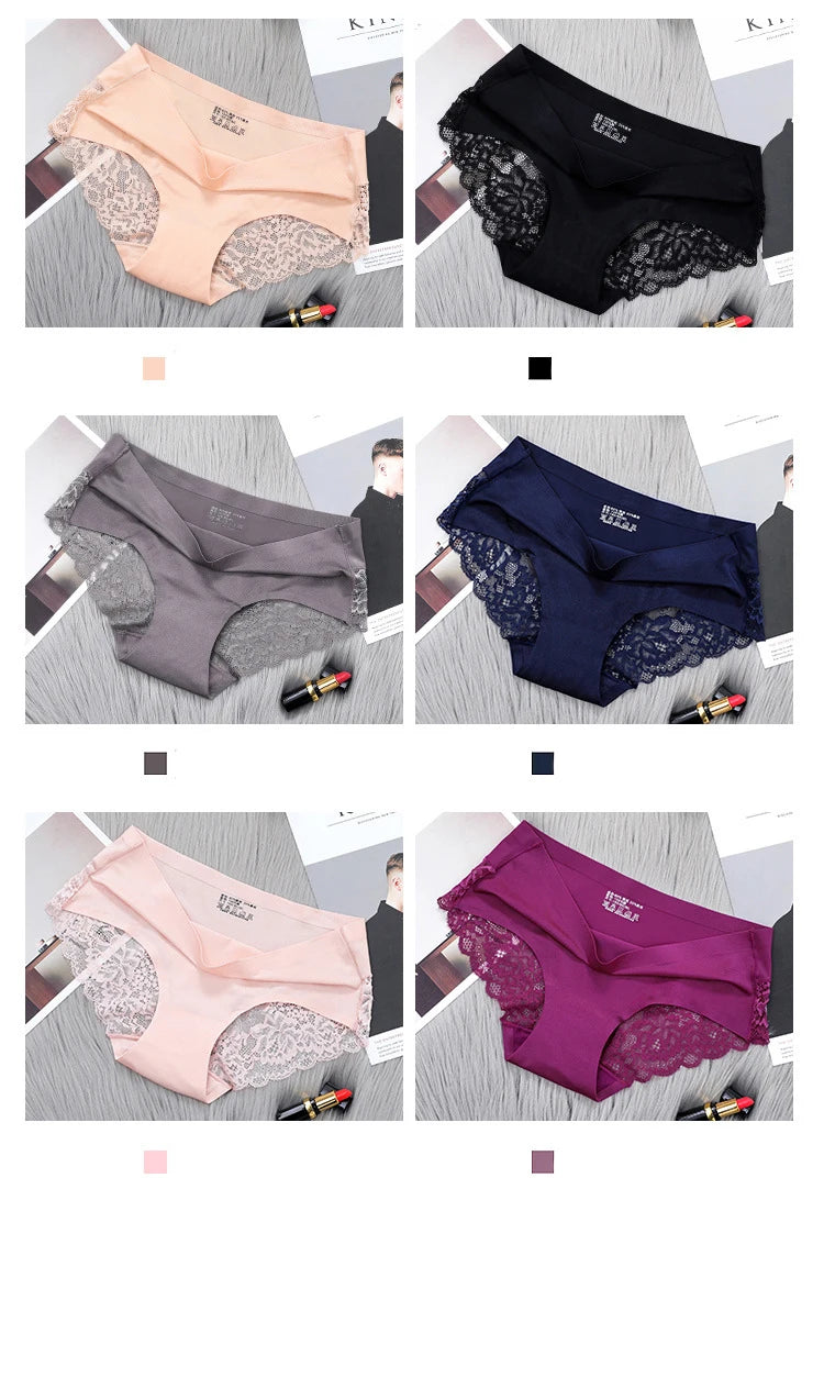 4pcs Lace Panties Women Seamless Underwear Plus Size