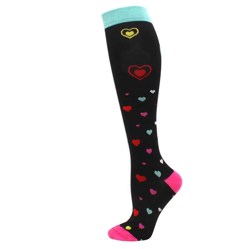 Running Compression Stockings Pressure Nursing Socks For Edema, Diabetes, Varicose Veins, Blood Circulation Sports Socks