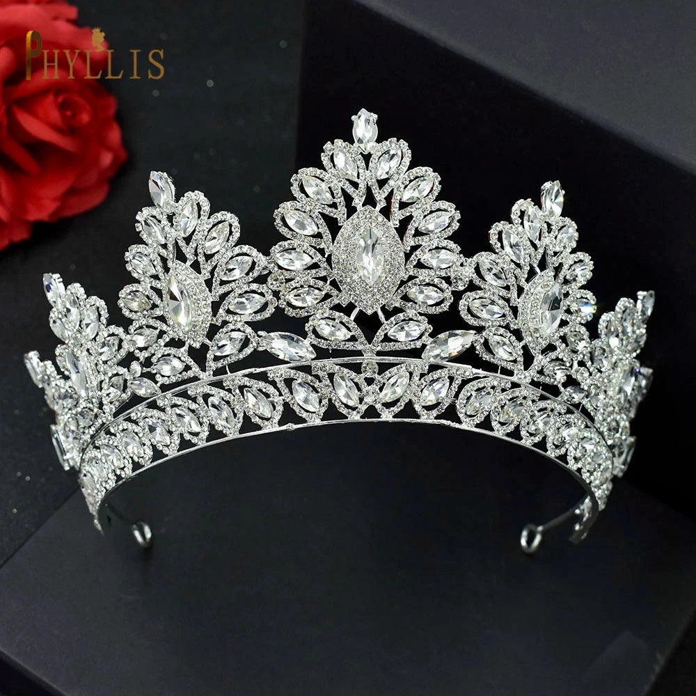Zircon Wedding Crown Luxury Zircon Diadem Rhinestone Headpiece Bridal Hair Jewelry