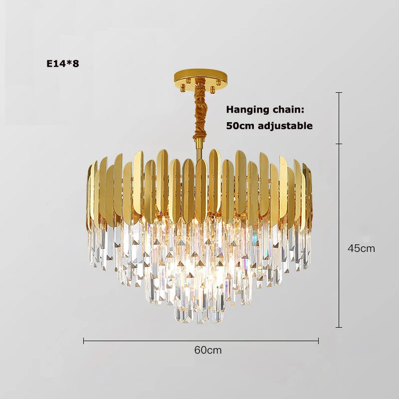 Gold Silver Desinger Dimmable LED Chandelier Lighting Hanging Lamps Lustre Suspension