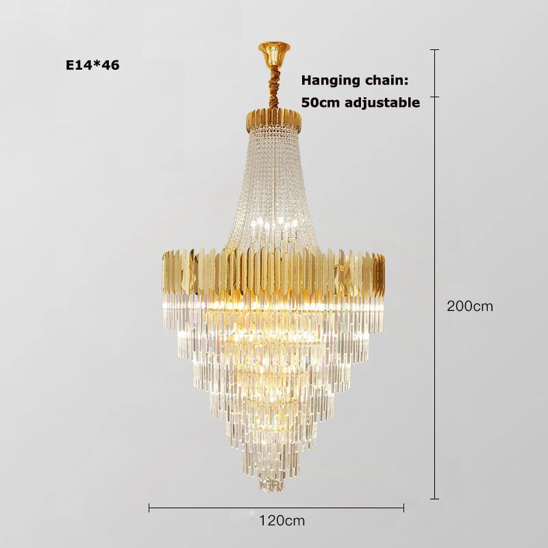 Gold Silver Desinger Dimmable LED Chandelier Lighting Hanging Lamps Lustre Suspension