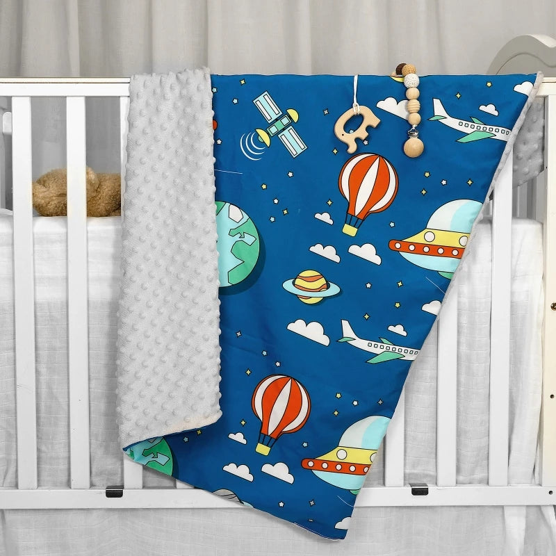 Newborn Baby Blanket Warm Swaddling Wrap Winter Autumn Toddler Dotted Quilt