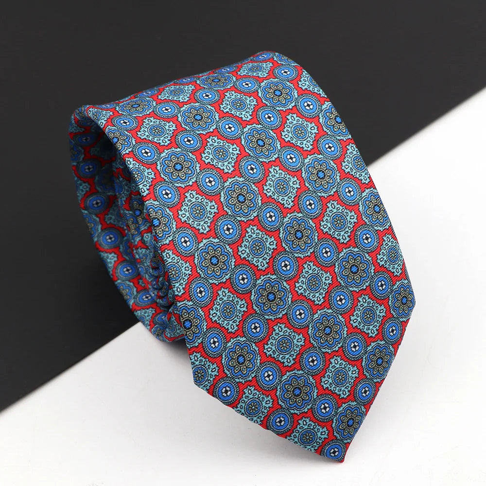 Novelty Men's Formal Ties 7cm Soft Silk Necktie