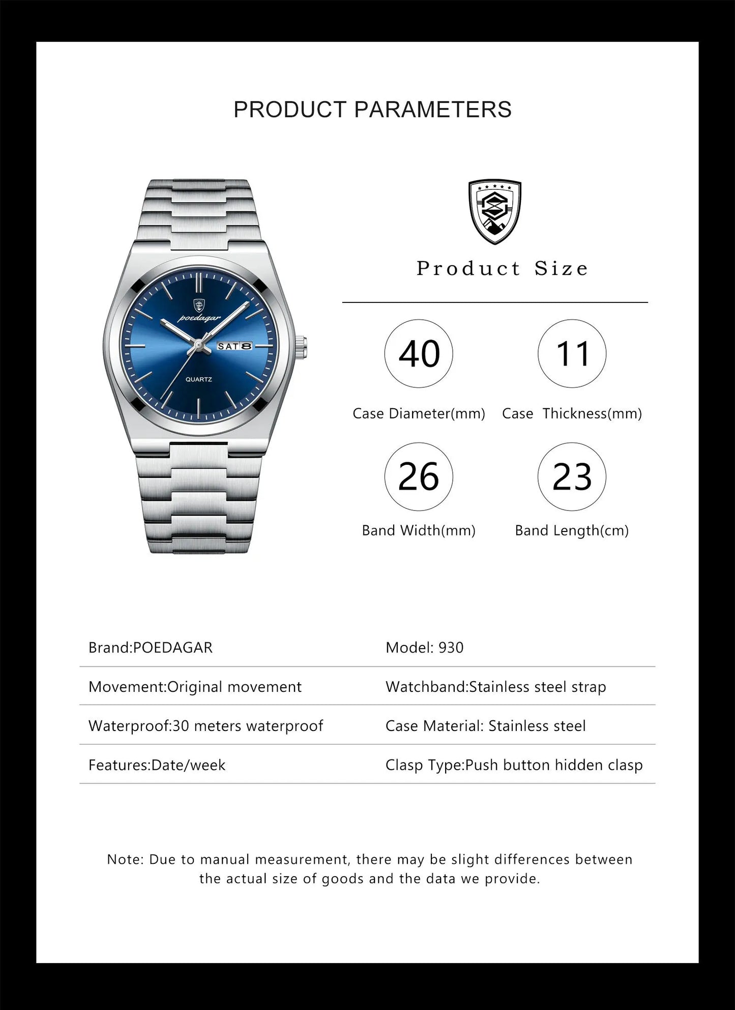 Luxury Wrist Watch Men Simple Quartz Dial Clock Charming Bracelet