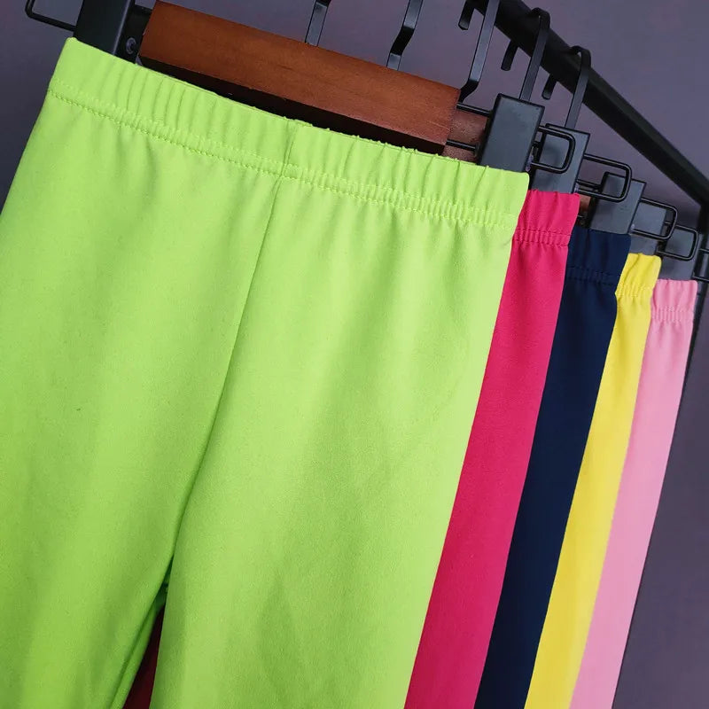 Solid Color Pants For Girls Stretch Skinny Leggings