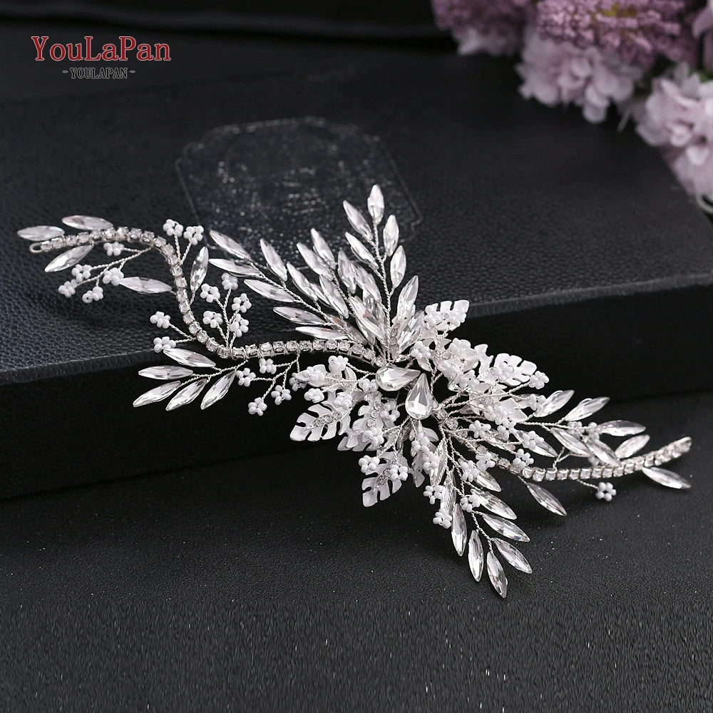 Wedding Hair Accessories Rhinestone Tiara Bridal Headdress Pageant Crown Hair Clip