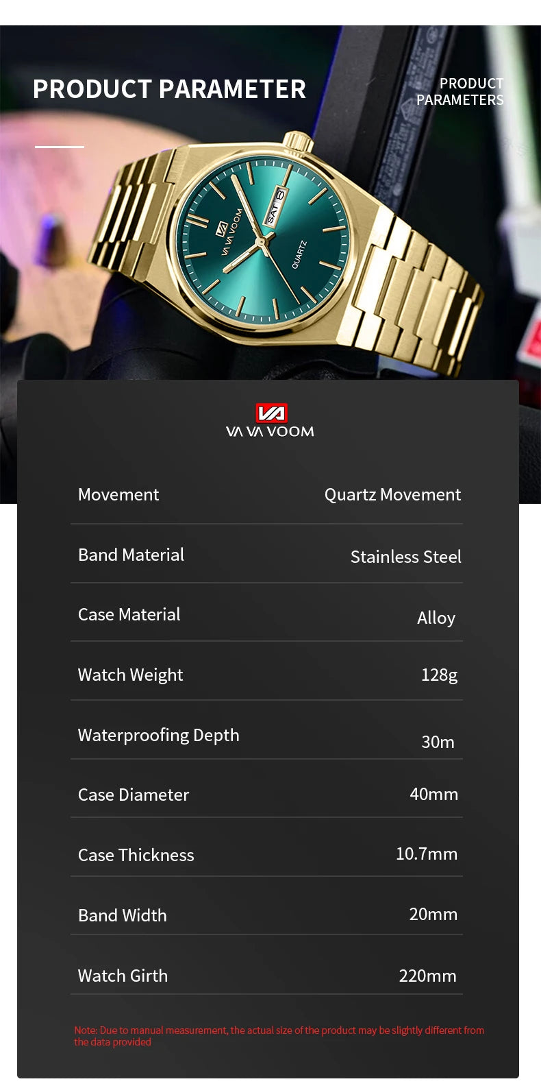 Men's Luxury Quartz Wristwatch Waterproof Luminous Week Date Stainless Steel Men's Watch