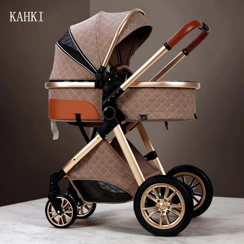 Luxury Baby Stroller 3 in 1 High Landscape Portable Infant Carrier w Car Seat