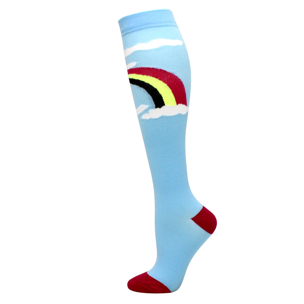 Running Compression Stockings Pressure Nursing Socks For Edema, Diabetes, Varicose Veins, Blood Circulation Sports Socks