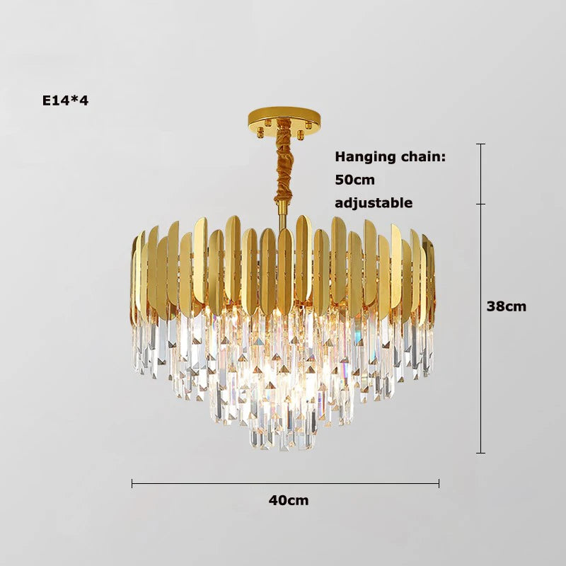 Gold Silver Desinger Dimmable LED Chandelier Lighting Hanging Lamps Lustre Suspension
