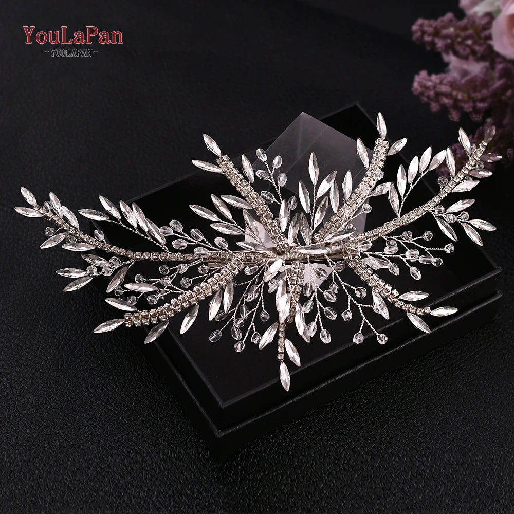 Wedding Hair Accessories Rhinestone Tiara Bridal Headdress Pageant Crown Hair Clip