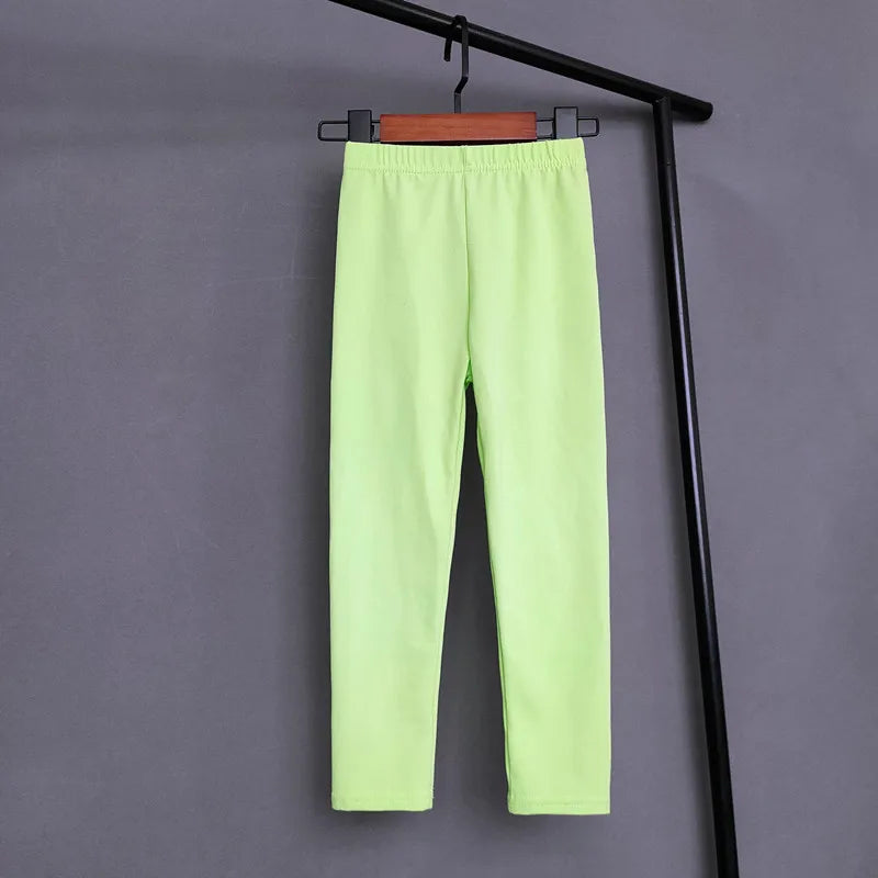 Solid Color Pants For Girls Stretch Skinny Leggings